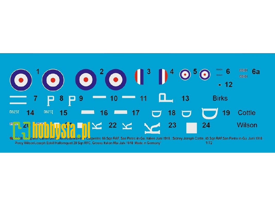 Sopwith Camel Gerald Alfred Birks/Peter Carpenter, Sidney Joseph Cottle-percy Wilson/Josef Eskill Hallonquist - zdjęcie 1