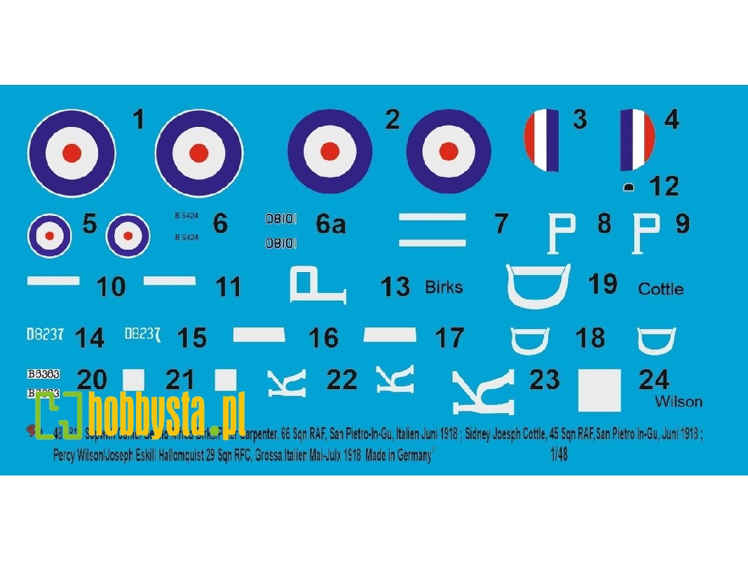 Sopwith Camel Gerald Alfred Birks/Peter Carpenter, Sidney Joseph Cottle-percy Wilson/Josef Eskill Hallonquist - zdjęcie 1