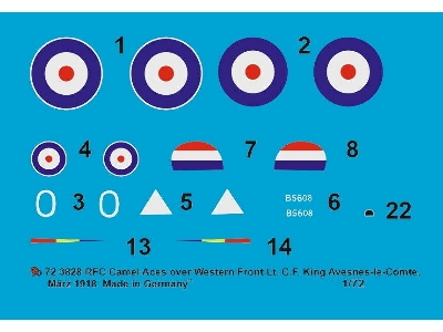 Sopwith Camel Rfc Lt. Cf King, No 43 Sqn, Western Front Avesnes-le Comte, March 1918 - zdjęcie 1