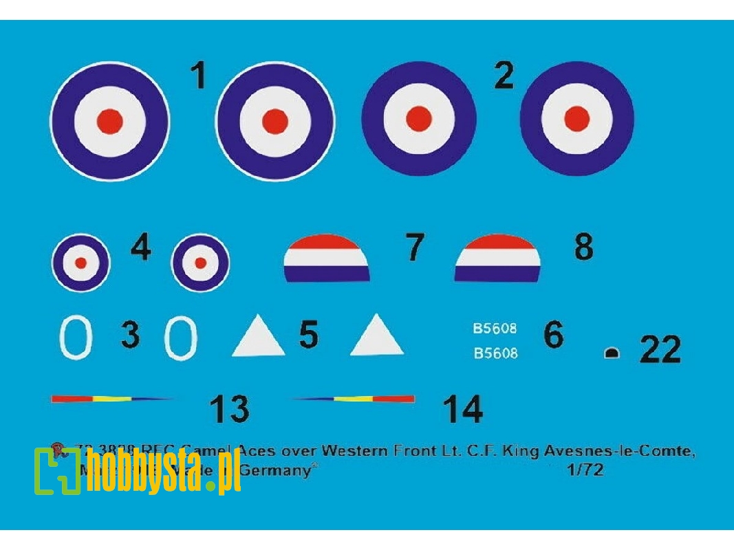 Sopwith Camel Rfc Lt. Cf King, No 43 Sqn, Western Front Avesnes-le Comte, March 1918 - zdjęcie 1