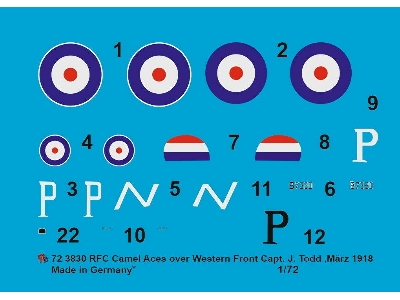 Sopwith Camel Rfc Capt. J. Todd, No 70 Sqn, Western Front, March 1918 - zdjęcie 1