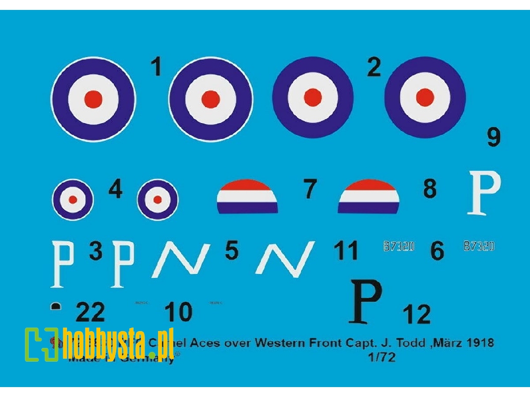 Sopwith Camel Rfc Capt. J. Todd, No 70 Sqn, Western Front, March 1918 - zdjęcie 1
