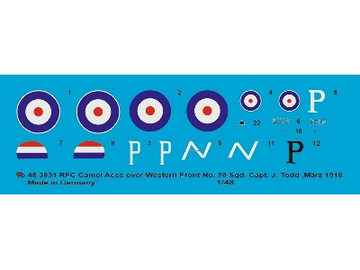 Sopwith Camel Rfc Capt. J. Todd, No 70 Sqn, Western Front, March 1918 - zdjęcie 1