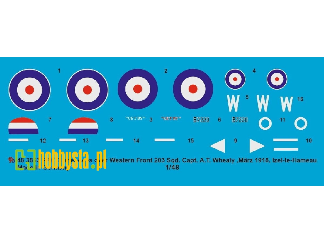 Sopwith Camel Raf Capt. At. Whealy, No 203 Sqn, Western Front, May 1918, Izel-les-hameau - zdjęcie 1