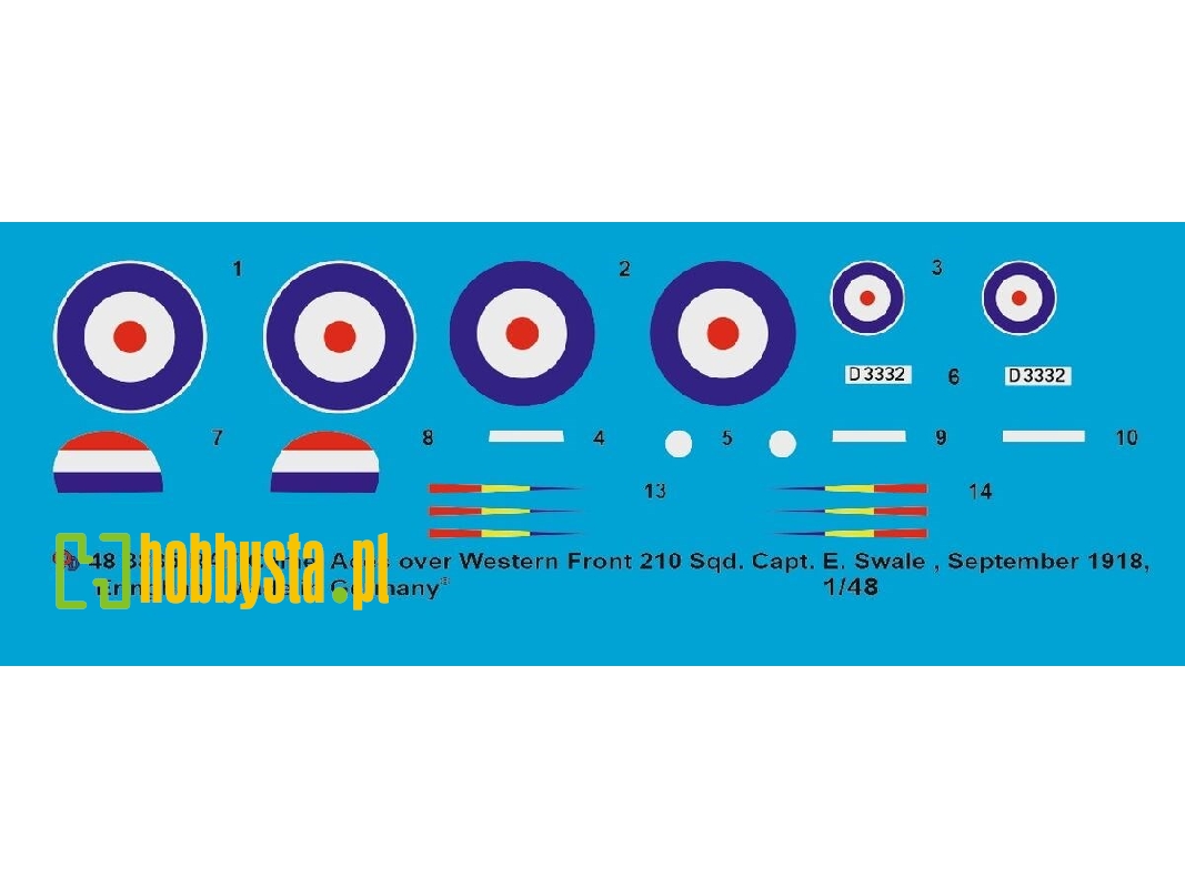 Sopwith Camel Raf Capt. E. Swale No Sqd 210, Western Front, September 1918 Eringham - zdjęcie 1