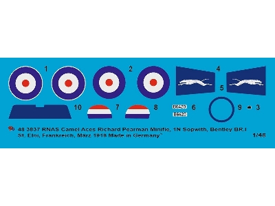 Sopwith Camel Rnas Richard Pearman Minifie, 1n Sopwith, Bentley Br.I, St Eloi, France, March 1918 - zdjęcie 1