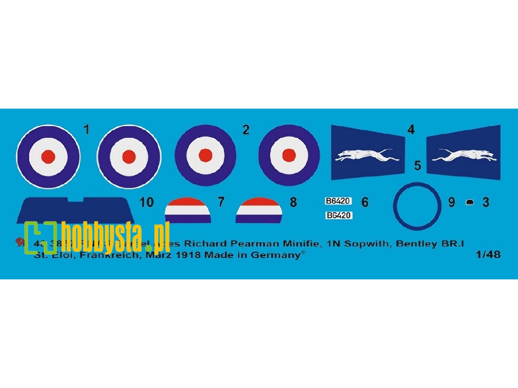 Sopwith Camel Rnas Richard Pearman Minifie, 1n Sopwith, Bentley Br.I, St Eloi, France, March 1918 - zdjęcie 1