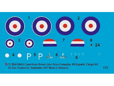 Sopwith Camel Rnas Robert Orton Compston, 8n, Sopwith, Clerget 9b, St Eloi, France, September 1917 - zdjęcie 1