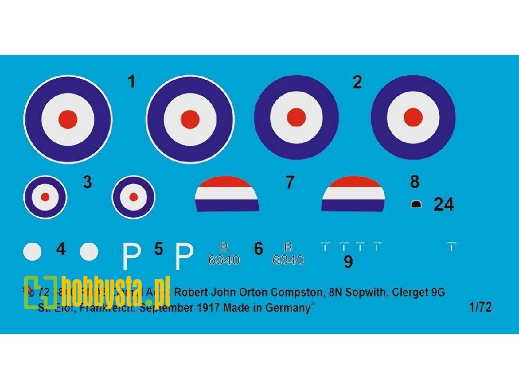 Sopwith Camel Rnas Robert Orton Compston, 8n, Sopwith, Clerget 9b, St Eloi, France, September 1917 - zdjęcie 1