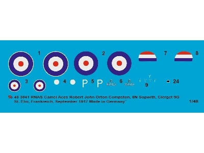 Sopwith Camel Rnas Robert Orton Compston, 8n, Sopwith, Clerget 9b, St Eloi, France, September 1917 - zdjęcie 1