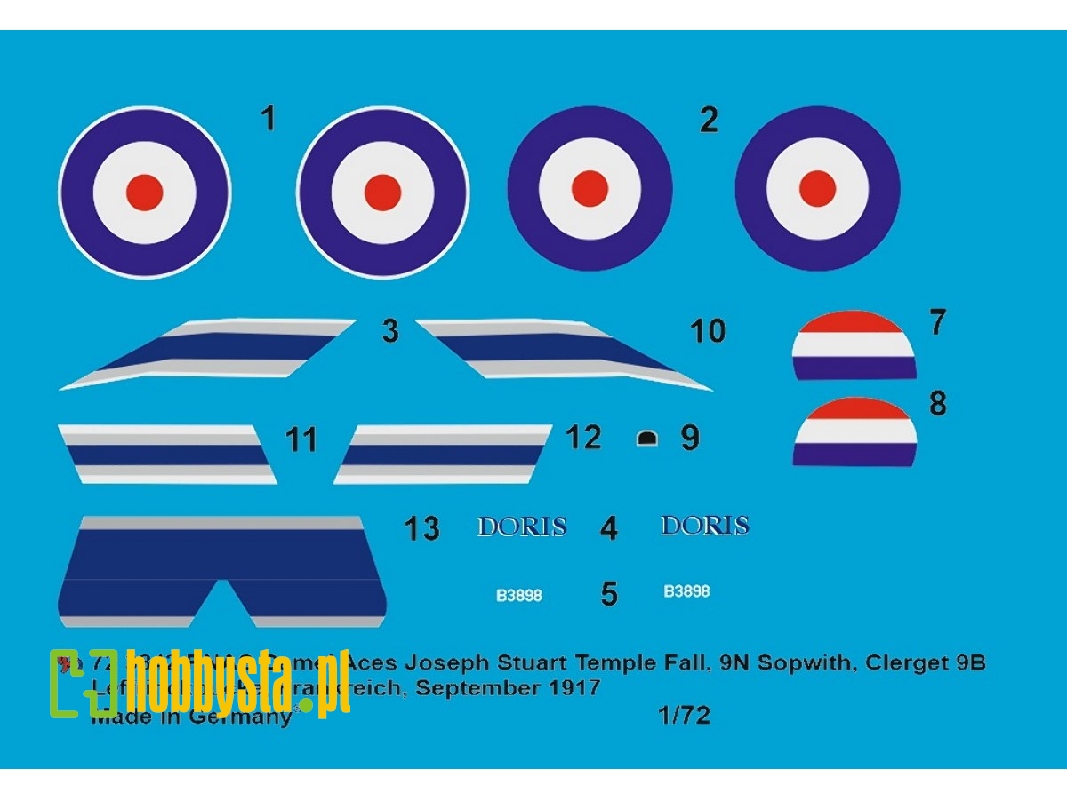 Sopwith Camel Rnas Joseph Stuart Temple Fall, 9n, B3898 (Sopwith, Clerget 9b), Leffrinckoucke-france, September 1917 - zdjęcie 