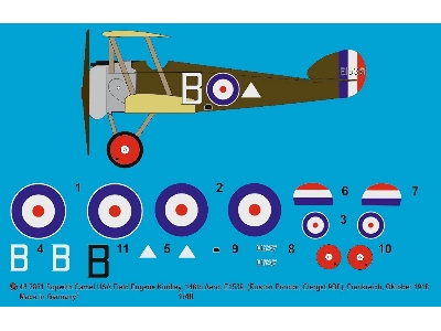 Sopwith Camel Usa Field Eugene Kindley, 148th Aero, E1539 (Ruston Protor, Clerget 9bf) France, October 1918 - zdjęcie 1