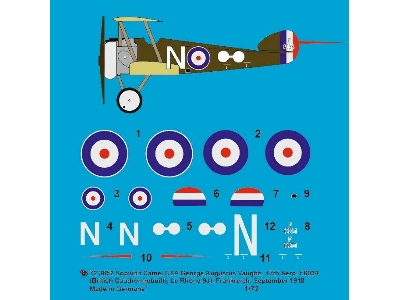 Sopwith Camel Usa George Augustus Vaughn, 17th Aero, F6034 (British Caudron (Rebuilt), Le Rhone 9j), France, September 1918 - zd