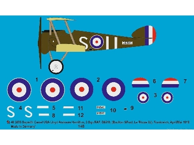 Sopwith Camel Usa, Lloyd Andrews Hamilton 3 Sqn Raf, D6519 (Boulton And Paul, Le Rhone 9j), France, April/May 1918 - zdjęcie 1