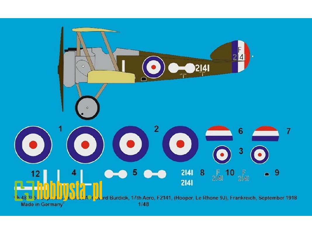 Sopwith Camel Usa, Howard Burdick, 17th Aero, F2141 (Hooper, Le Rhone 9j), France, September 1918 - zdjęcie 1