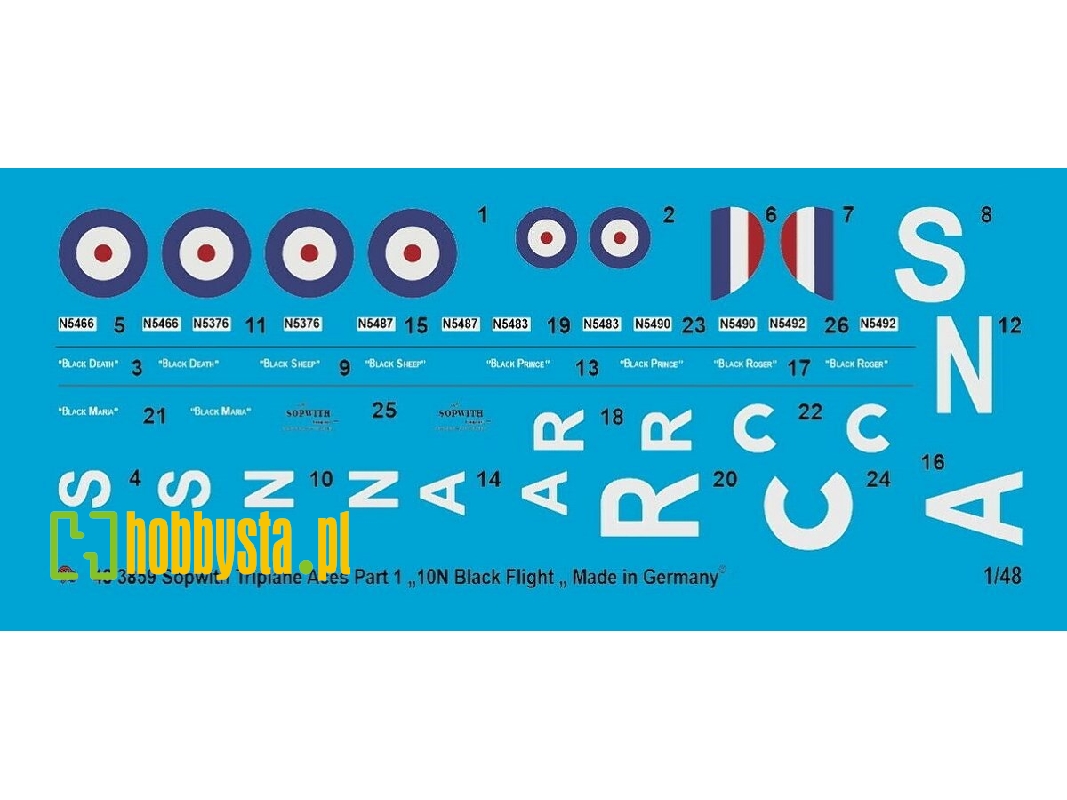 Sopwith Triplane Aces Part 1 - 10n Black Flight - Black Maria, Black Prince, Black Roger, Black Death, Black Sheep - zdjęcie 1