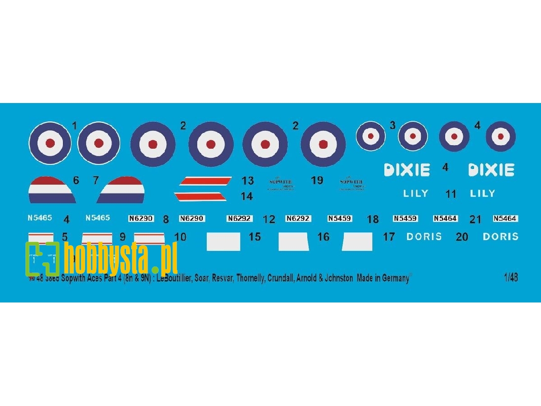 Sopwith Triplane Aces Part 4 - 8n And 9n - Leboutillier, Soar, Resvar, Thornelly, Crundall, Arnold And Johnston - zdjęcie 1