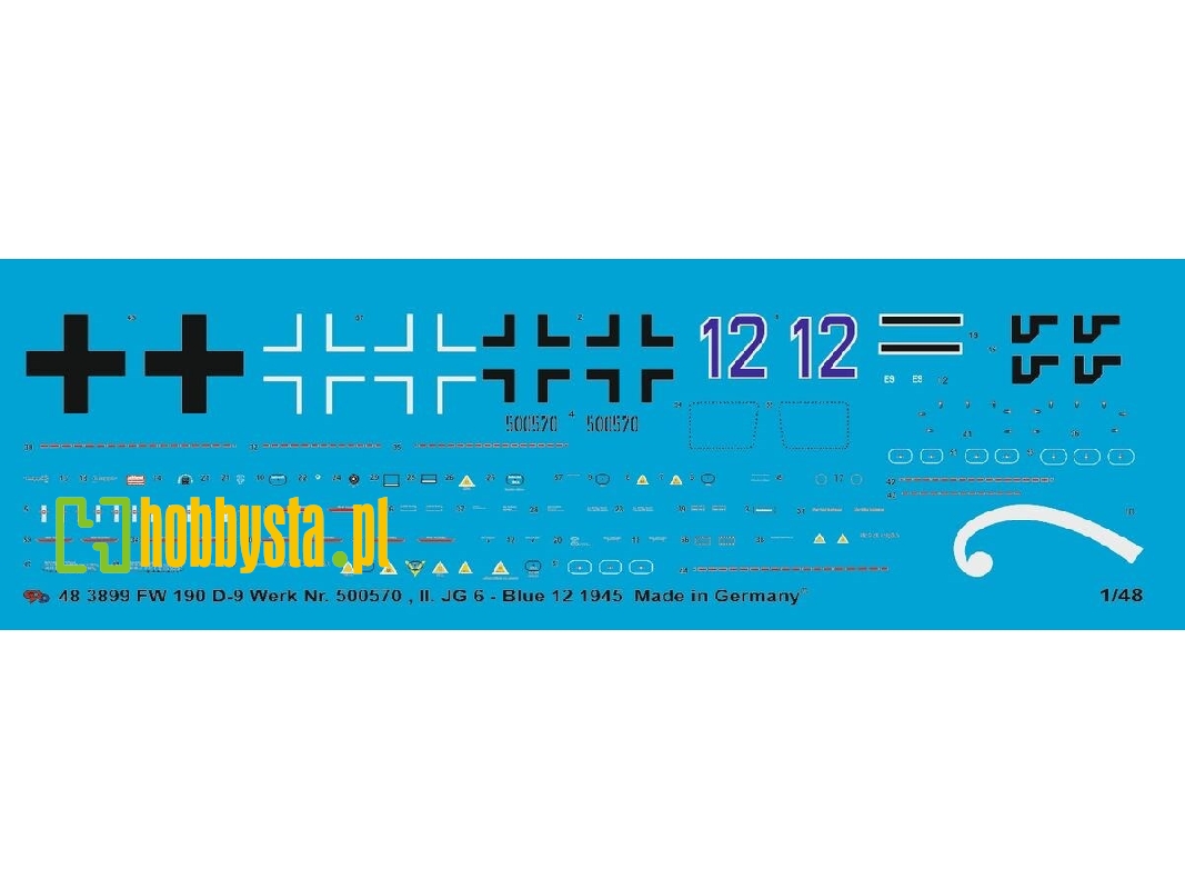 Fw 190 D-9 Blue 12 Werk. Nr 500570 Ii. Jg 6 1945 - zdjęcie 1