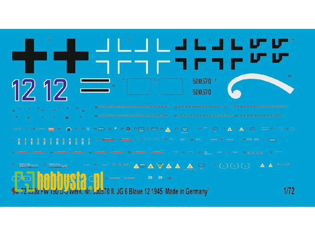 Fw 190 D-9 Blue 12 Werk. Nr 500570 Ii. Jg 6 1945 - zdjęcie 1