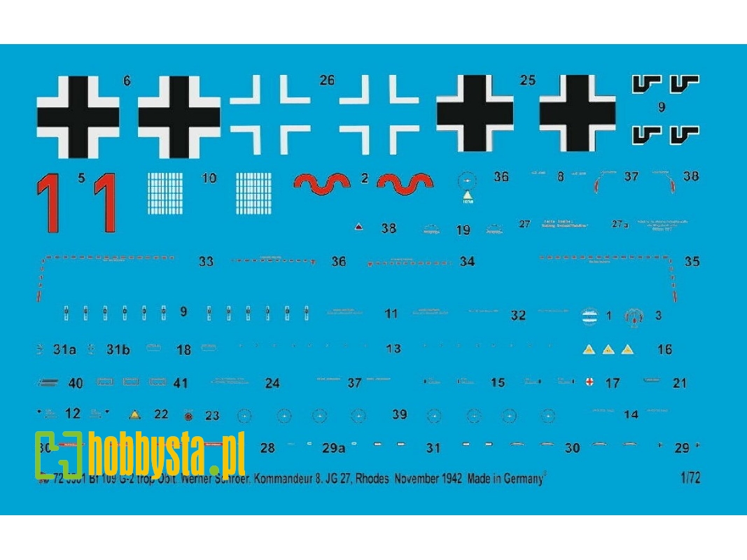 Bf 109 G-2 Trop, Oblt. Werner Schroer, Co 8/Jg 27, Rhodes November 1942 - zdjęcie 1
