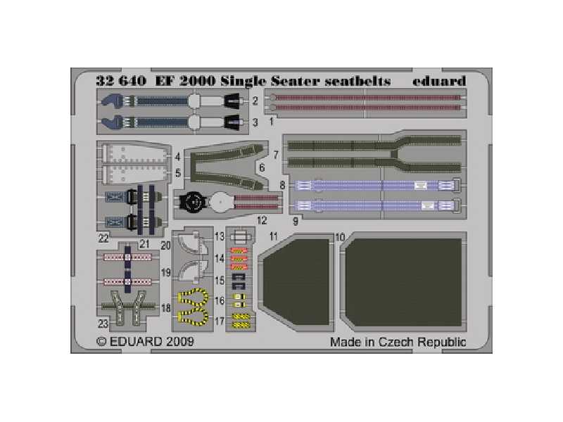  EF-2000 Typhoon Single Seater seatbelts 1/32 - Trumpeter - blas - zdjęcie 1