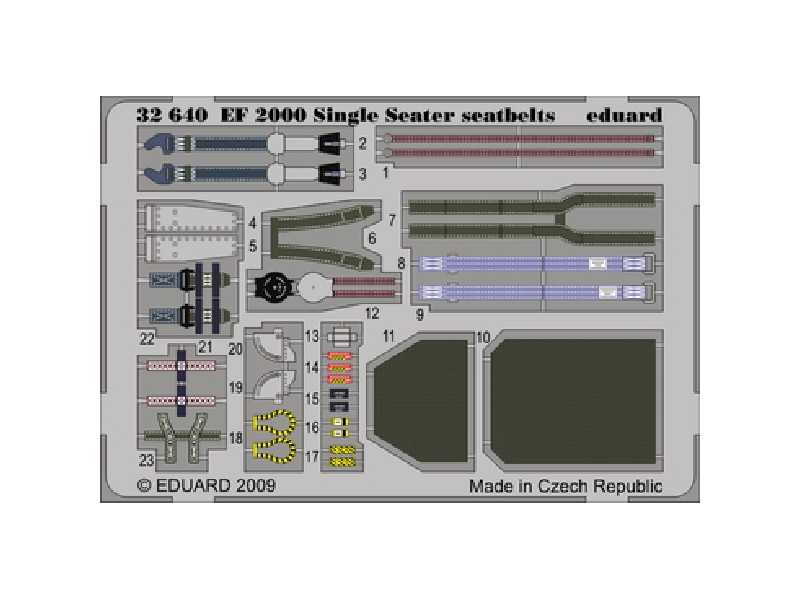 EF-2000 Typhoon Single Seater seatbelts 1/32 - Trumpeter - blas - zdjęcie 1 EF-2000 Typhoon Single Seater seatbelts 1/32 - Trumpeter - blas - zdjęcie 1