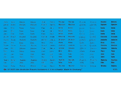 Old German Woman Names A-v In Black In Different Fonts - zdjęcie 1