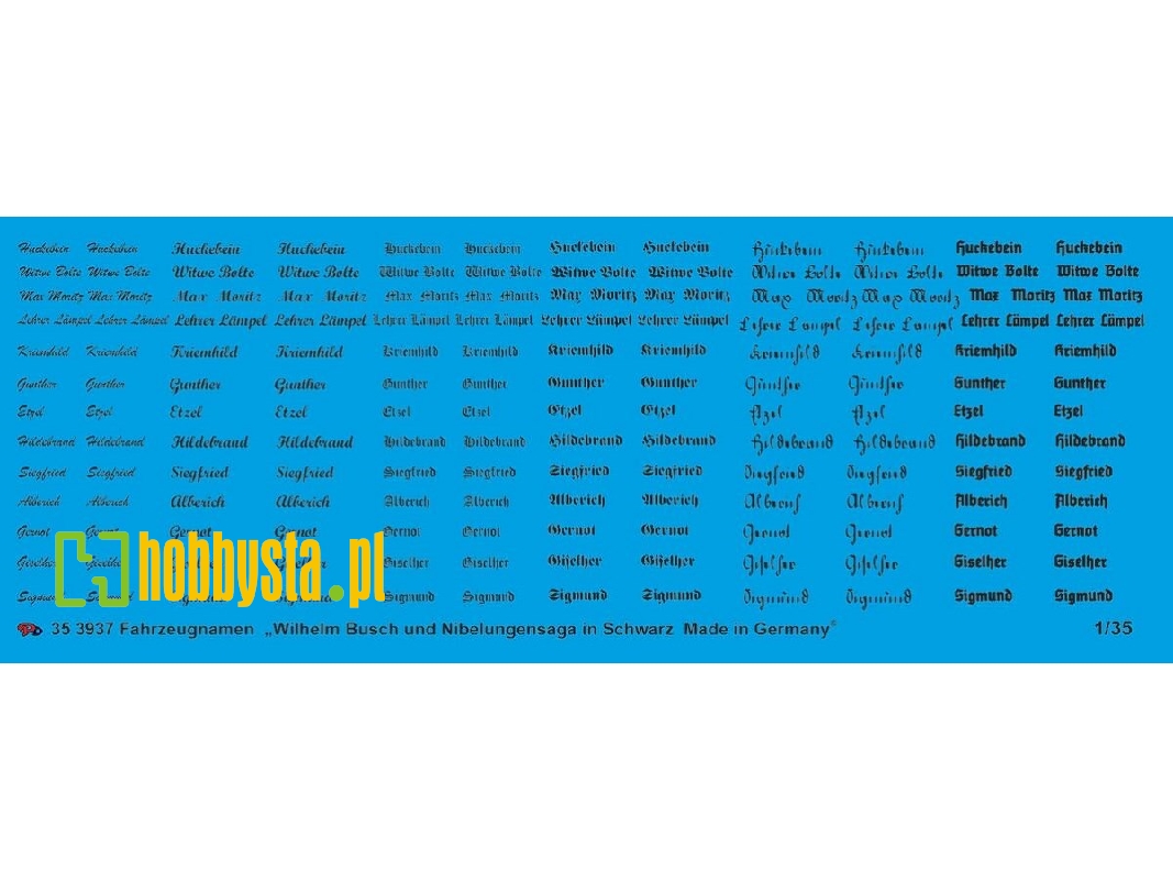 Vehicle Name Wilhelm Busch And Nibelungensage In Black - zdjęcie 1