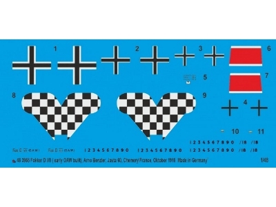 Fokker D.Vii (Early Oaw Build) Arno Benzler, Jasta 60, Chemery/France, October 1918 - zdjęcie 1