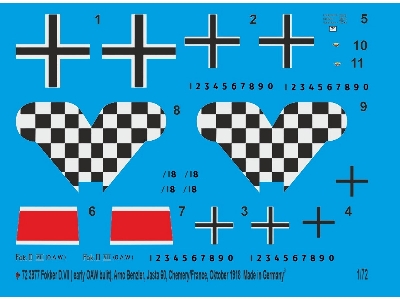 Fokker D.Vii (Early Oaw Build) Arno Benzler, Jasta 60, Chemery/France, October 1918 - zdjęcie 1