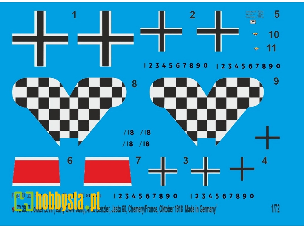 Fokker D.Vii (Early Oaw Build) Arno Benzler, Jasta 60, Chemery/France, October 1918 - zdjęcie 1