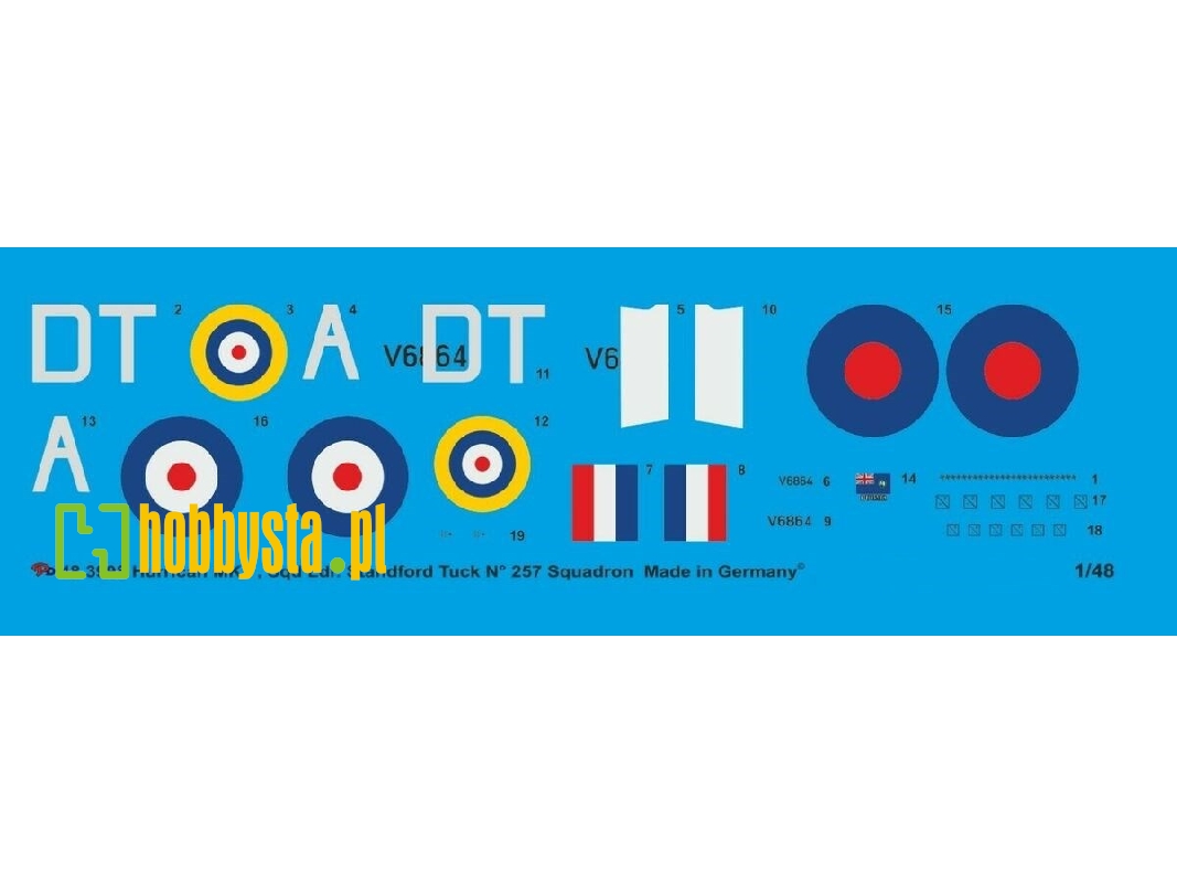 Hurricane Mk I V6864 Sqn Ldr. Stanford Tuck No. 257 Sqn, Autumn 1940 - zdjęcie 1