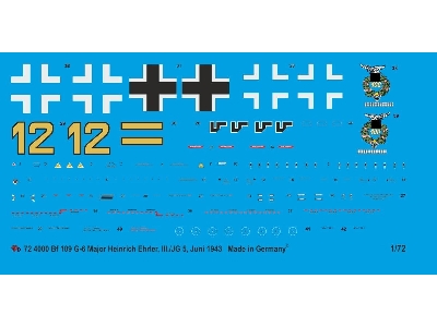 Bf 109 G-6 Major Heinrich Ehrler, Iii./Jg 5, June 1943 - zdjęcie 1