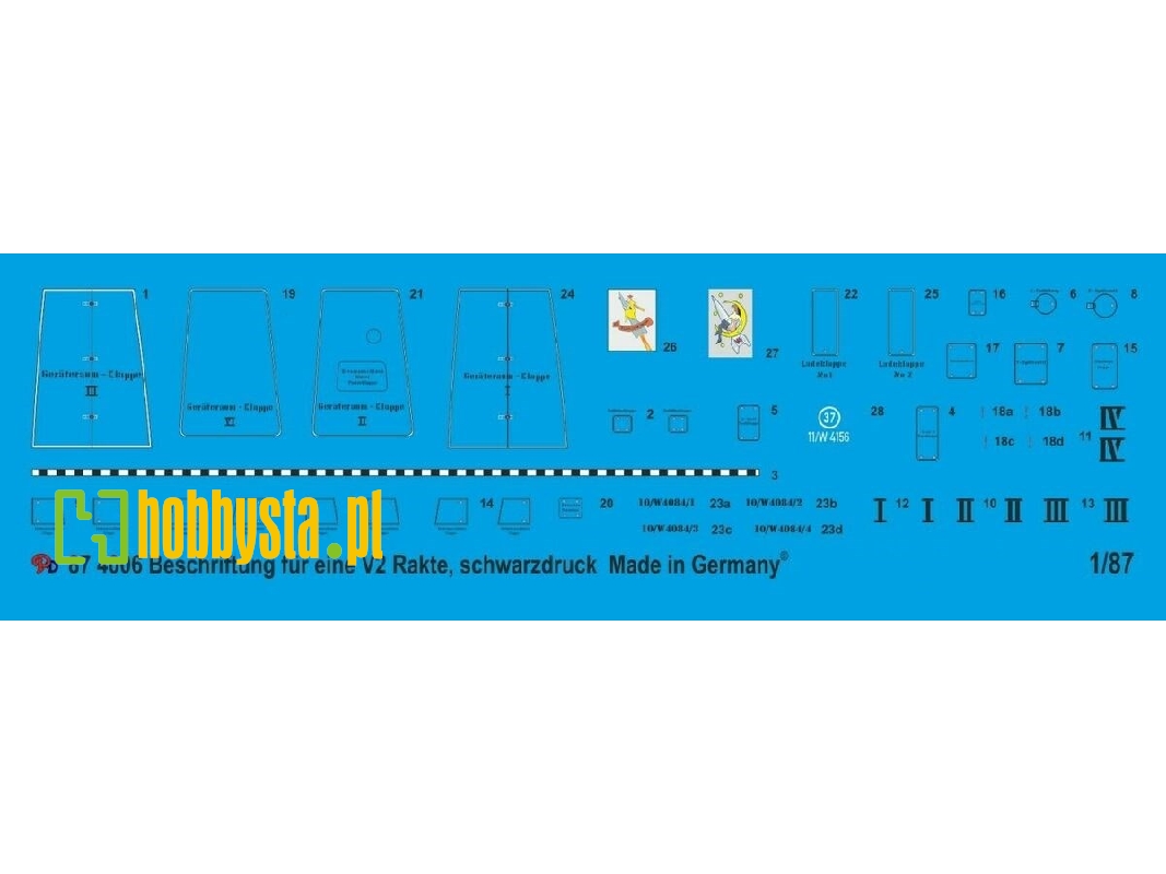 Markings For A V2 Rocket, Black Print - zdjęcie 1