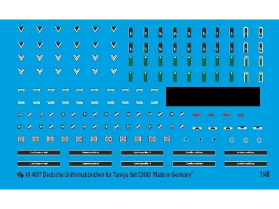 German Uniform Insignia For Tamiya Set 32602 - zdjęcie 1