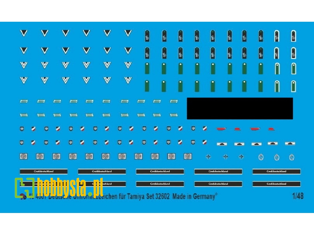 German Uniform Insignia For Tamiya Set 32602 - zdjęcie 1