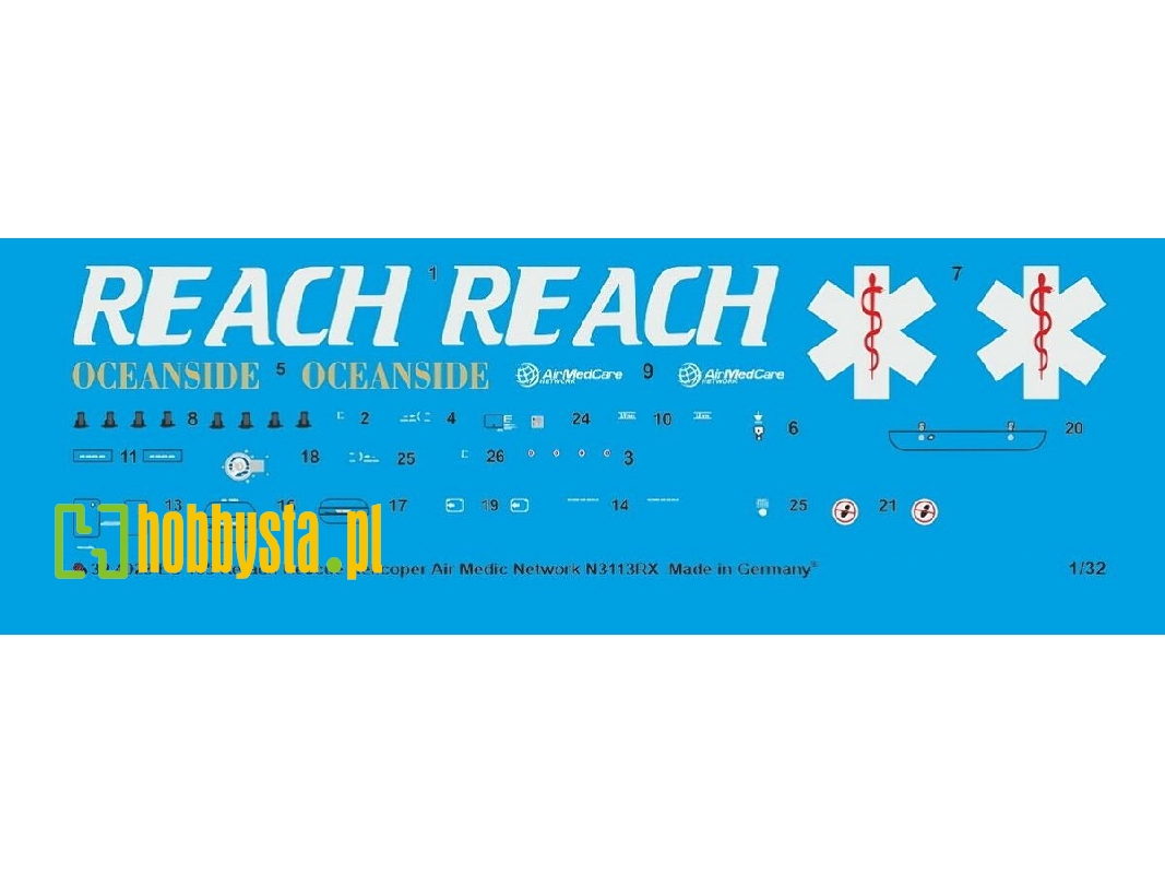 Ec 135 Reach Rescue Helicopter Air Medic Network N313rx - zdjęcie 1
