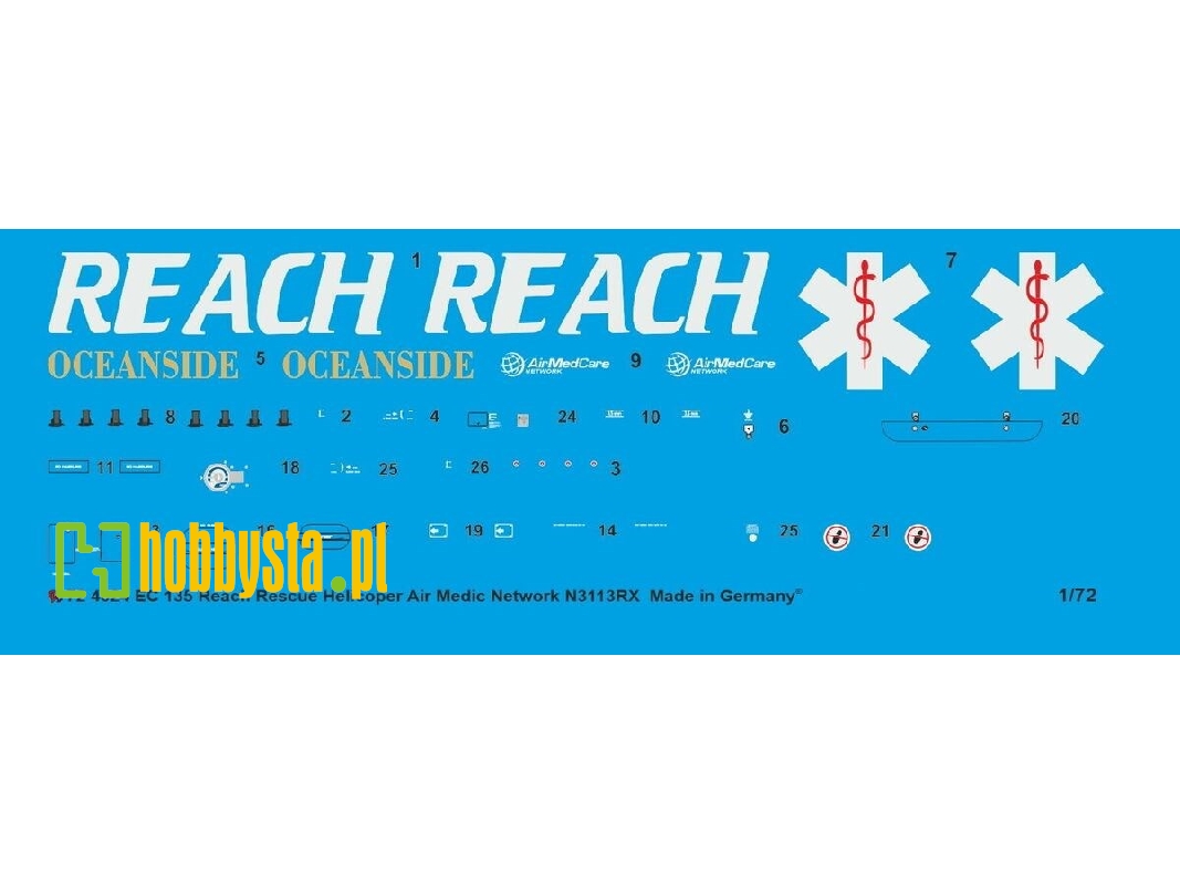 Ec 135 Reach Rescue Helicopter Air Medic Network N313rx - zdjęcie 1