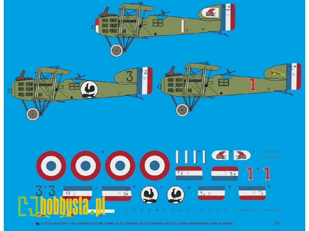 France Ww I: French Breguet 14 B2 - Part 1 (Early): Br.117 (Kaciterlin), Br.131 (Mezergues) And Br.132 (Jannekeyn/Weissmann) - z