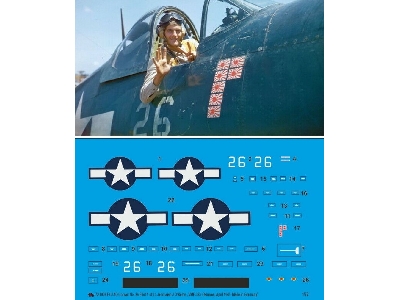 F4u-1d Corsair No. 26 Pilot 1st Lt. Jeremiah J O'keefe, Vmf-323, Okinawa, April 1945 - zdjęcie 1