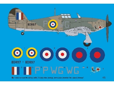 Hurricane Mk Iib/Trop. Bd897, S/L Billy Drake, Hastings, Sierra Leone, December 1941 - zdjęcie 1