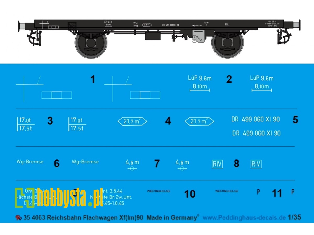 Reichsbahn Flat Car Xf(Lm)90 - zdjęcie 1