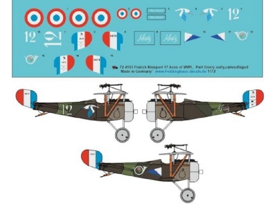 French Nieuport 17, Aces Of Wwi - Part 1 (Early, Camouflaged), Dorme - Se Sevin - Brocart - zdjęcie 1
