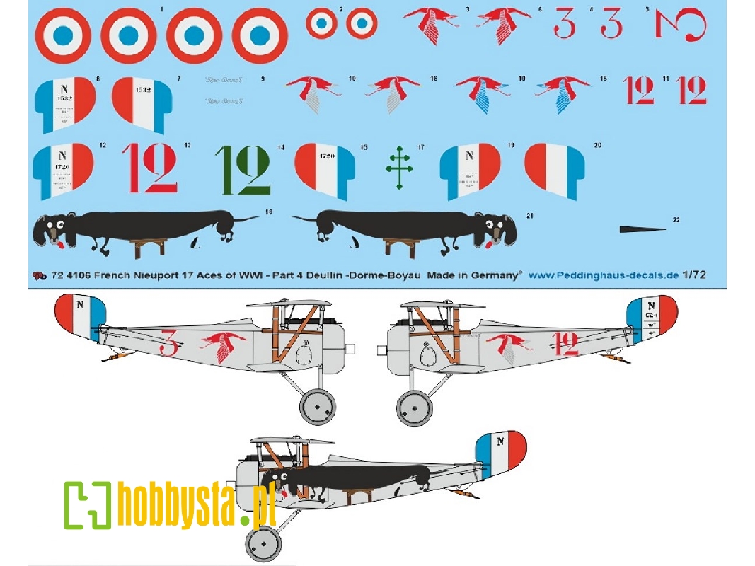 French Nieuport 17, Aces Of Wwi - Part 4, Deullin - Drome - Boyau - zdjęcie 1