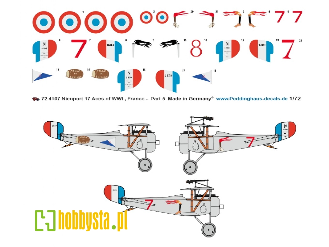 French Nieuport 17, Aces Of Wwi - Part 5, Languedoc - De Rochefort - Soulier - zdjęcie 1