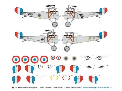 French Nieuport 17, Aces Of Wwi - Part 7, Gaudermen - Doumer - Laplasse - zdjęcie 1