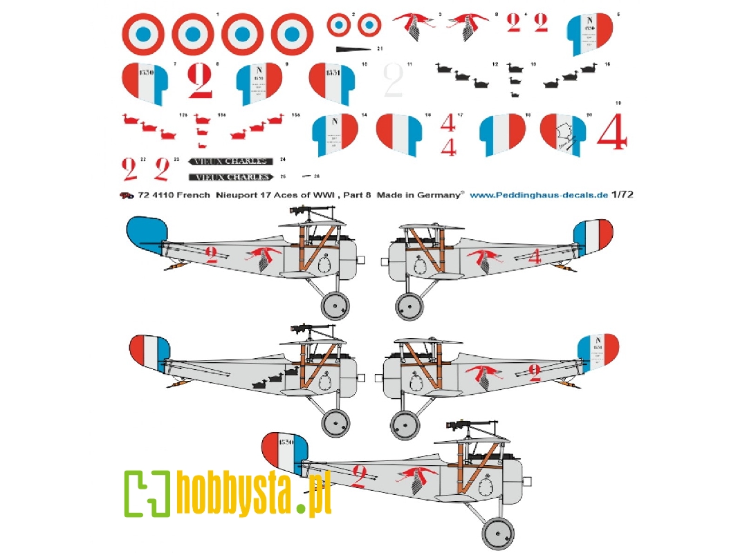 French Nieuport 17, Aces Of Wwi - Part 8, Guynemer - Lemaire - Sayaret - zdjęcie 1