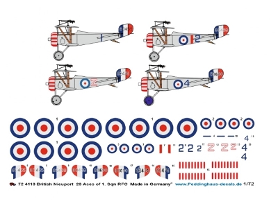 British Nieuport 23 Aces Of 1st Sqn Rfc - zdjęcie 1