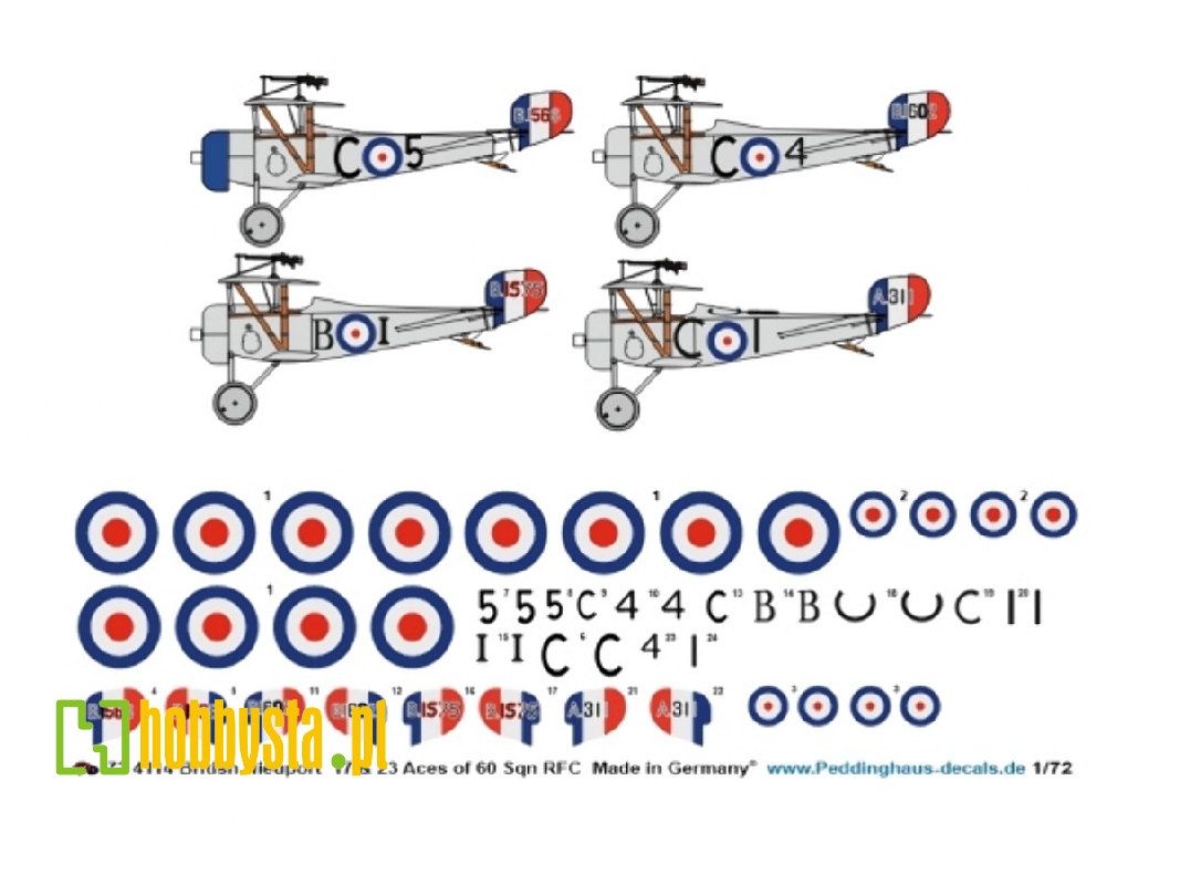 British Nieuport 17 And 23 Aces Of 60 Sqn Rfc - zdjęcie 1