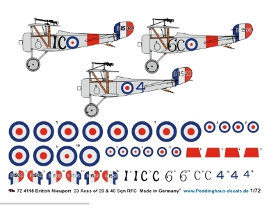 British Nieuport 23 Aces Of 29 And 40 Sqn Rfc - zdjęcie 1